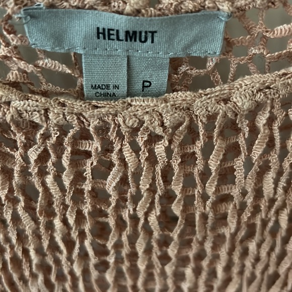 Beautiful beige/peach sweater size petite by Helmut silk knit - Picture 2 of 4